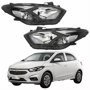 Par Farol Gm Onix 2017 Até 2020 Máscara Negra