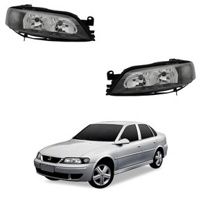 Par Farol Gm Vectra 2000 Até 2005 Mascara Negra