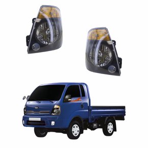 Par Farol Kia Bongo 2013 Até 2023 Máscara Negra Com Pisca Âmbar