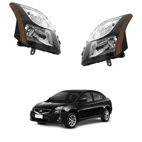 Par Farol Nissan Sentra 2010 2011 2012 2013 Mascara Negra