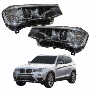 Par Farol Principal Bmw X3 X4 2017 Até 2021 Bi Hid Com Led Drl