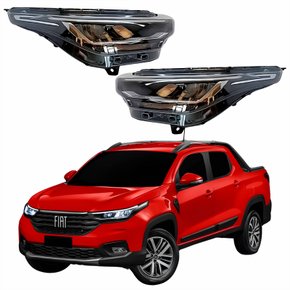 Par Farol Principal Fiat Strada 2024 2025 Com Led High