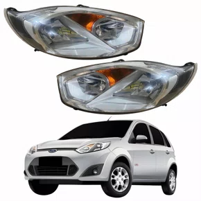 Par Farol Principal Ford Fiesta 2011 2012 2013 2014 Cromado