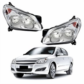 Par Farol Principal Gm Vectra 2010 2011 2012 Máscara Cromada