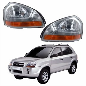 Par Farol Principal Hyundai Tucson 2005 Até 2016 Pisca Âmbar