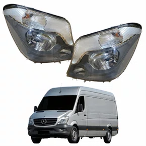 Par Farol Principal MB Sprinter 2013 Até 2021 Máscara Negra