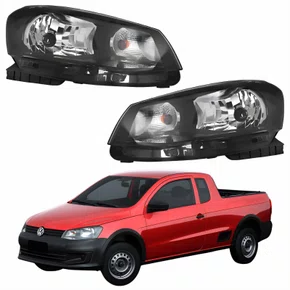 Par Farol Principal Vw Saveiro G6 2013 Até 2016 Foco Simples