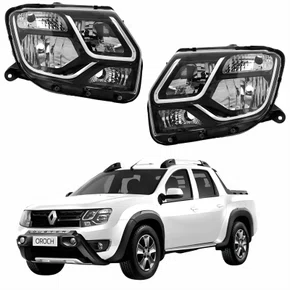 Par Farol Renault Oroch 2015 Até 2020 Máscara Negra