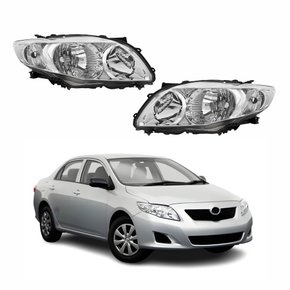 Par Farol Toyota Corolla 2008 2009 2010 2011 Cromado
