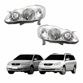Par Farol Toyota Corolla Fielder 2005 2006 2007 Máscara Cromada