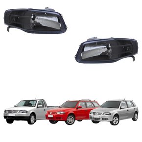 Par Farol Vw Gol G4 2005 Até 2008 Parati G4 2005 Até 2012 Saveiro G4 2005 Até 2009 Mascara Negra