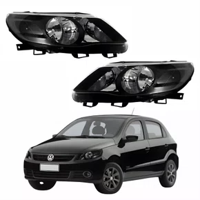 Par Farol Vw Gol G5 2009 Até 2013 Máscara Negra