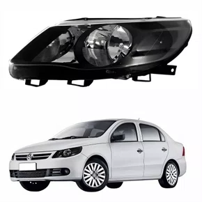 Farol Vw Voyage G5 2009 Até 2013 Máscara Negra Lado Esquerdo Motorista