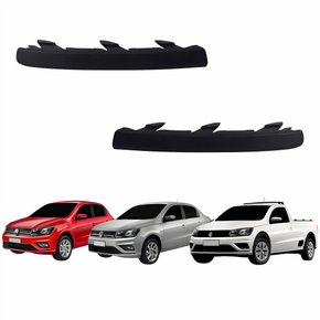 Par Friso Inferior Parachoque Vw Gol Saveiro Voyage G8 2018 Até 2023