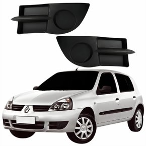 Par Grade Parachoque Dianteiro Renault Clio Hatch 2006 Até 2012 Sem Furo