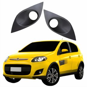 Par Grade Parachoque Fiat Palio 2013 2014 2015 2016 2017 Com Furo Cinza
