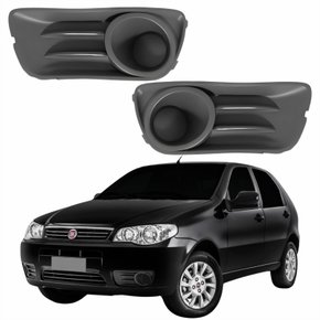 Par Grade Parachoque Fiat Palio G3 2008 2009 2010 2011 2012 Sem Furo Cinza