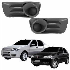 Par Grade Parachoque Fiat Palio Siena G3 2008 2009 2010 2011 2012 Sem Furo Cinza