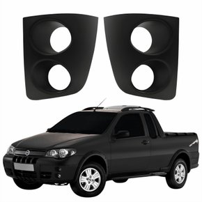 Par Grade Parachoque Fiat Strada Adventure 2005 2006 2007 2008 Com Furo