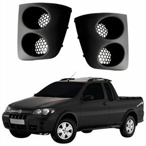 Par Grade Parachoque Fiat Strada Adventure 2005 2006 2007 2008 Sem Furo