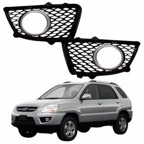 Par Grade Parachoque Kia Sportage 2009 2010 Com Furo Aro Prata