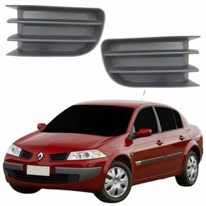 Par Grade Parachoque Renault Megane 2006 Até 2012 Sem Furo