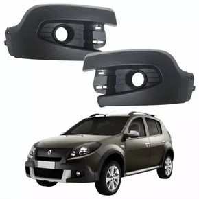 Par Grade Parachoque Renault Sandero Stepway 2012 2013 2014 Com Furo