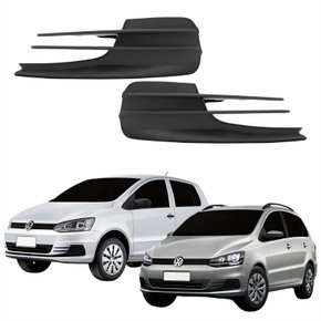 Par Grade Parachoque Vw Fox Spacefox 2015 Até 2019 Sem Furo