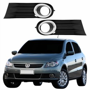 Par Grade Parachoque Vw Gol G5 2008 2009 2010 2011 2012 Com Furo Friso Cromado