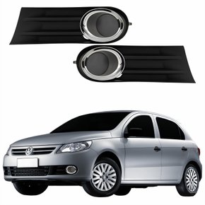 Par Grade Parachoque Vw Gol G5 2008 2009 2010 2011 2012 Sem Furo Friso Cromado