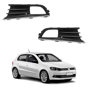 Par Grade Parachoque Vw Gol G6 2012 2013 2014 2015 2016 Com Furo Friso Cromado