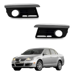 Par Grade Parachoque Vw Jetta 2006 Até 2011 Com Furo Com Friso Cromado