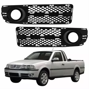 Par Grade Parachoque Vw Saveiro G3 2003 2004 2005 Com Furo Fase 2