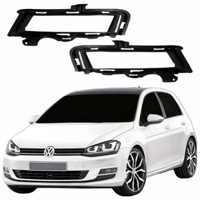 Par Grade Superior Parachoque Vw Golf 2014 2015 2016 2017 Com Moldura Cromada