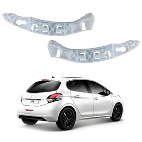 Par Guia Parachoque Traseiro Peugeot 208 2013 Até 2019