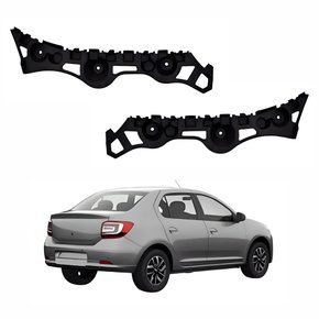 Par Guia Parachoque Traseiro Renault Logan 2015 Até 2019