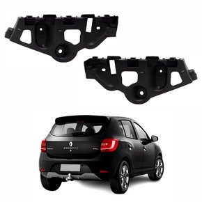 Par Guia Parachoque Traseiro Renault Sandero 2014 Até 2020