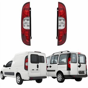 Par Lanterna Traseira Fiat Doblo 2010 Até 2018 Fiorino 2014 Até 2021 Bicolor
