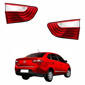Par Lanterna Traseira Fiat Gran Siena 2012 Até 2019 Bicolor Tampa