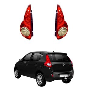 Par Lanterna Traseira Fiat Palio G5 2012 2013 2014 2015 2016 Bicolor Cristal