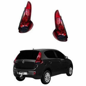 Par Lanterna Traseira Fiat Palio G5 2012 2013 2014 2015 2016 Fumê