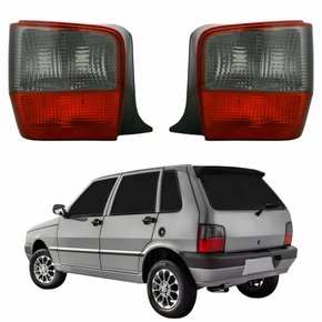 Par Lanterna Traseira Fiat Uno 2004 Até 2011 Fume