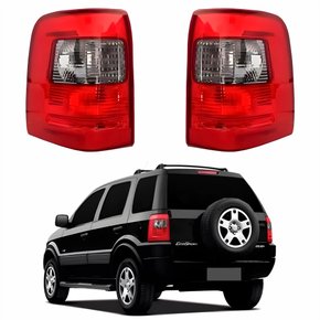 Par Lanterna Traseira Ford Ecosport 4x4 2004 2005 2006 2007 2008 Bicolor Fume