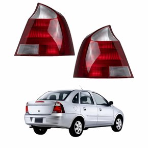 Par Lanterna Traseira Gm Corsa Sedan Frente Montana 2003 Até 2010 Bicolor