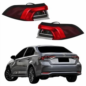 Par Lanterna Traseira Toyota Corolla 2020 2021 2022 2023 Canto Bicolor Sem Led