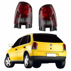 Par Lanterna Traseira Vw Gol G4 Power 2005 2006 2007 2008 Fumê Carcaça Preta