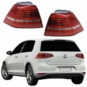 Par Lanterna Traseira Vw Golf 2014 2015 2016 2017 Canto Com Led