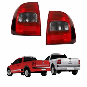 Par Lanterna Traseira Vw Saveiro G5 2009 Até 2013 Saveiro G6 2013 Até 2016 Fumê