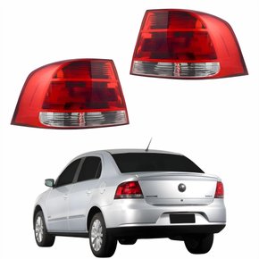 Par Lanterna Vw Voyage G5 2009 2010 2011 2012 Bicolor Cristal