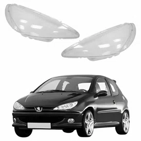 Par Lente Farol Peugeot 206 2004 Até 2008 Simples Liso